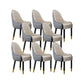 Faux Leather Dining Chairs Modern Parsons Chair with Wood Legs Off-White 8 Piece Set Clearhalo 'Dining Chairs' 'Dining Tables & Seating' 'dining_chair' 'furn' 'furn_dining_chair' 'Furniture' 'Kitchen & Dining Furniture' 7256896