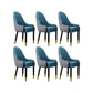 Faux Leather Dining Chairs Modern Parsons Chair with Wood Legs Lake Blue 6 Piece Set Clearhalo 'Dining Chairs' 'Dining Tables & Seating' 'dining_chair' 'furn' 'furn_dining_chair' 'Furniture' 'Kitchen & Dining Furniture' 7256900