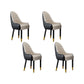 Faux Leather Dining Chairs Modern Parsons Chair with Wood Legs Black Beige 4 Piece Set Clearhalo 'Dining Chairs' 'Dining Tables & Seating' 'dining_chair' 'furn' 'furn_dining_chair' 'Furniture' 'Kitchen & Dining Furniture' 7256904