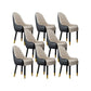 Faux Leather Dining Chairs Modern Parsons Chair with Wood Legs Black Beige 8 Piece Set Clearhalo 'Dining Chairs' 'Dining Tables & Seating' 'dining_chair' 'furn' 'furn_dining_chair' 'Furniture' 'Kitchen & Dining Furniture' 7256906