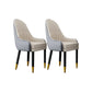 Faux Leather Dining Chairs Modern Parsons Chair with Wood Legs Light Gray Beige 2 Piece Set Clearhalo 'Dining Chairs' 'Dining Tables & Seating' 'dining_chair' 'furn' 'furn_dining_chair' 'Furniture' 'Kitchen & Dining Furniture' 7256913