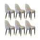 Faux Leather Dining Chairs Modern Parsons Chair with Wood Legs Light Gray Beige 6 Piece Set Clearhalo 'Dining Chairs' 'Dining Tables & Seating' 'dining_chair' 'furn' 'furn_dining_chair' 'Furniture' 'Kitchen & Dining Furniture' 7256915