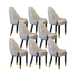 Faux Leather Dining Chairs Modern Parsons Chair with Wood Legs Light Gray Beige 8 Piece Set Clearhalo 'Dining Chairs' 'Dining Tables & Seating' 'dining_chair' 'furn' 'furn_dining_chair' 'Furniture' 'Kitchen & Dining Furniture' 7256916
