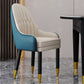 Faux Leather Dining Chairs Modern Parsons Chair with Wood Legs Blue-White 1 Piece Clearhalo 'Dining Chairs' 'Dining Tables & Seating' 'dining_chair' 'furn' 'furn_dining_chair' 'Furniture' 'Kitchen & Dining Furniture' 7256917