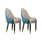 Faux Leather Dining Chairs Modern Parsons Chair with Wood Legs Blue-White 2 Piece Set Clearhalo 'Dining Chairs' 'Dining Tables & Seating' 'dining_chair' 'furn' 'furn_dining_chair' 'Furniture' 'Kitchen & Dining Furniture' 7256918