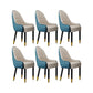 Faux Leather Dining Chairs Modern Parsons Chair with Wood Legs Blue-White 6 Piece Set Clearhalo 'Dining Chairs' 'Dining Tables & Seating' 'dining_chair' 'furn' 'furn_dining_chair' 'Furniture' 'Kitchen & Dining Furniture' 7256920