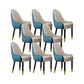 Faux Leather Dining Chairs Modern Parsons Chair with Wood Legs Blue-White 8 Piece Set Clearhalo 'Dining Chairs' 'Dining Tables & Seating' 'dining_chair' 'furn' 'furn_dining_chair' 'Furniture' 'Kitchen & Dining Furniture' 7256921