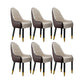 Faux Leather Dining Chairs Modern Parsons Chair with Wood Legs Coffee Beige 6 Piece Set Clearhalo 'Dining Chairs' 'Dining Tables & Seating' 'dining_chair' 'furn' 'furn_dining_chair' 'Furniture' 'Kitchen & Dining Furniture' 7256925