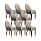Faux Leather Dining Chairs Modern Parsons Chair with Wood Legs Coffee Beige 8 Piece Set Clearhalo 'Dining Chairs' 'Dining Tables & Seating' 'dining_chair' 'furn' 'furn_dining_chair' 'Furniture' 'Kitchen & Dining Furniture' 7256926