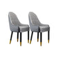 Faux Leather Dining Chairs Modern Parsons Chair with Wood Legs Concrete Gray 2 Piece Set Clearhalo 'Dining Chairs' 'Dining Tables & Seating' 'dining_chair' 'furn' 'furn_dining_chair' 'Furniture' 'Kitchen & Dining Furniture' 7256928