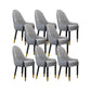 Faux Leather Dining Chairs Modern Parsons Chair with Wood Legs Concrete Gray 8 Piece Set Clearhalo 'Dining Chairs' 'Dining Tables & Seating' 'dining_chair' 'furn' 'furn_dining_chair' 'Furniture' 'Kitchen & Dining Furniture' 7256931