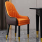 Faux Leather Dining Chairs Modern Parsons Chair with Wood Legs Coffee Orange 1 Piece Clearhalo 'Dining Chairs' 'Dining Tables & Seating' 'dining_chair' 'furn' 'furn_dining_chair' 'Furniture' 'Kitchen & Dining Furniture' 7256937
