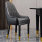 Faux Leather Dining Chairs Modern Parsons Chair with Wood Legs Black Gray 1 Piece Clearhalo 'Dining Chairs' 'Dining Tables & Seating' 'dining_chair' 'furn' 'furn_dining_chair' 'Furniture' 'Kitchen & Dining Furniture' 7256947