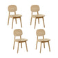 Solid Wood Dining Room Chairs Industrial Style Open Back Side Chair