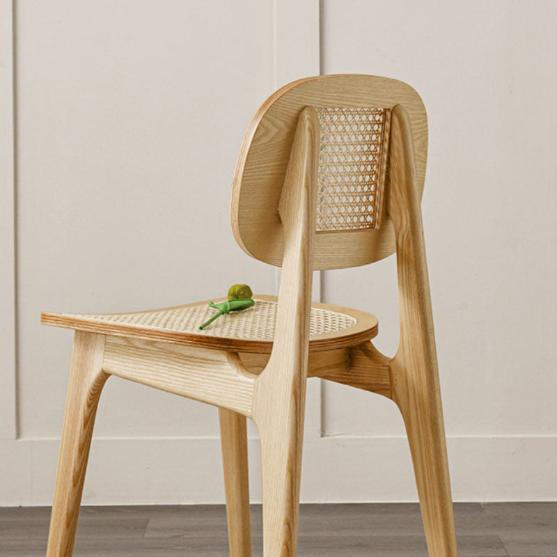 Solid Wood Dining Room Chairs Industrial Style Open Back Side Chair