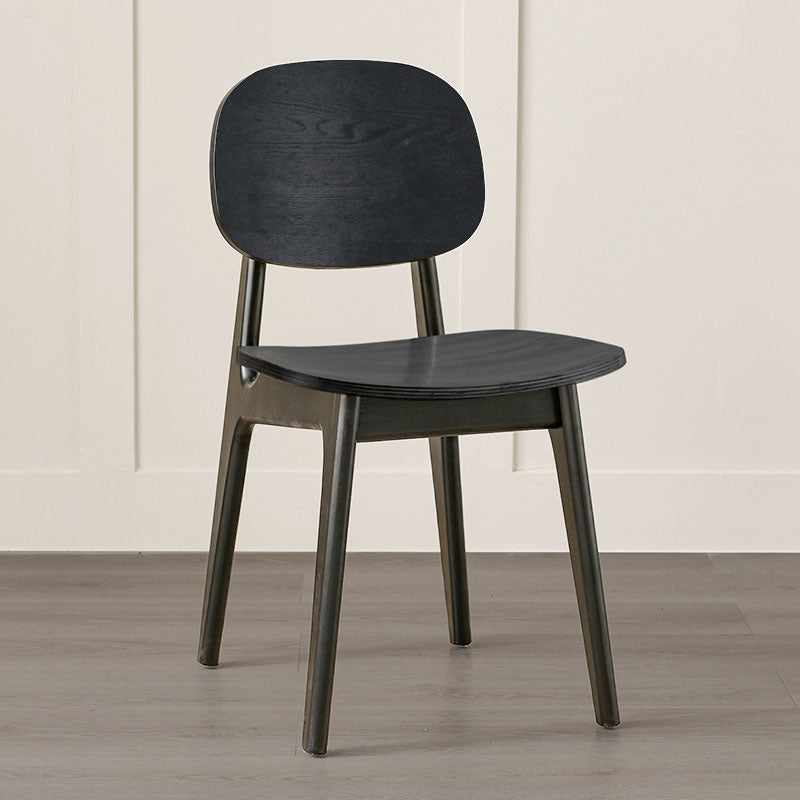 Solid Wood Dining Room Chairs Industrial Style Open Back Side Chair