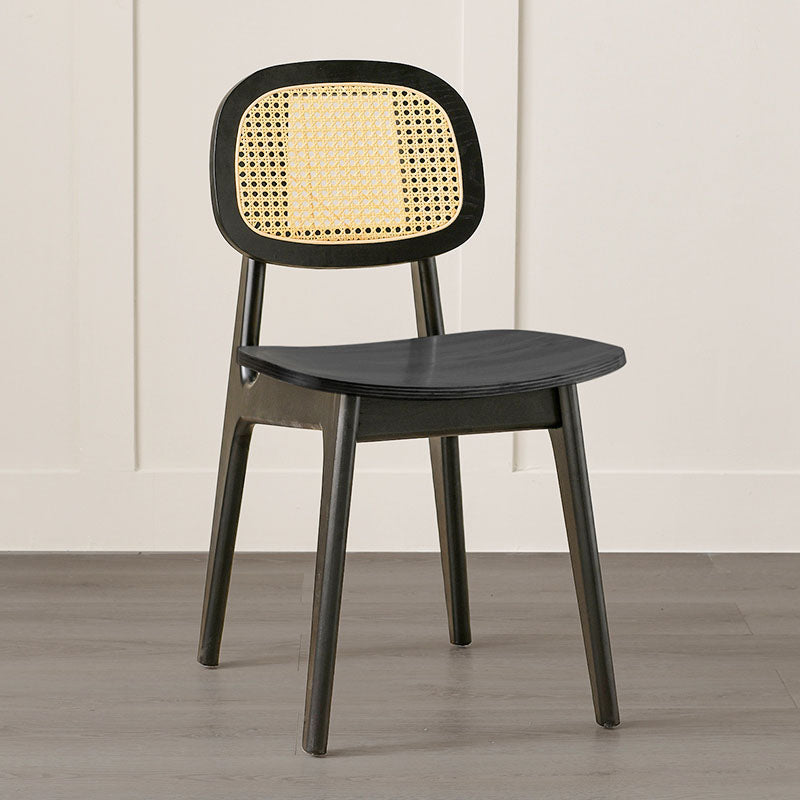 Solid Wood Dining Room Chairs Industrial Style Open Back Side Chair