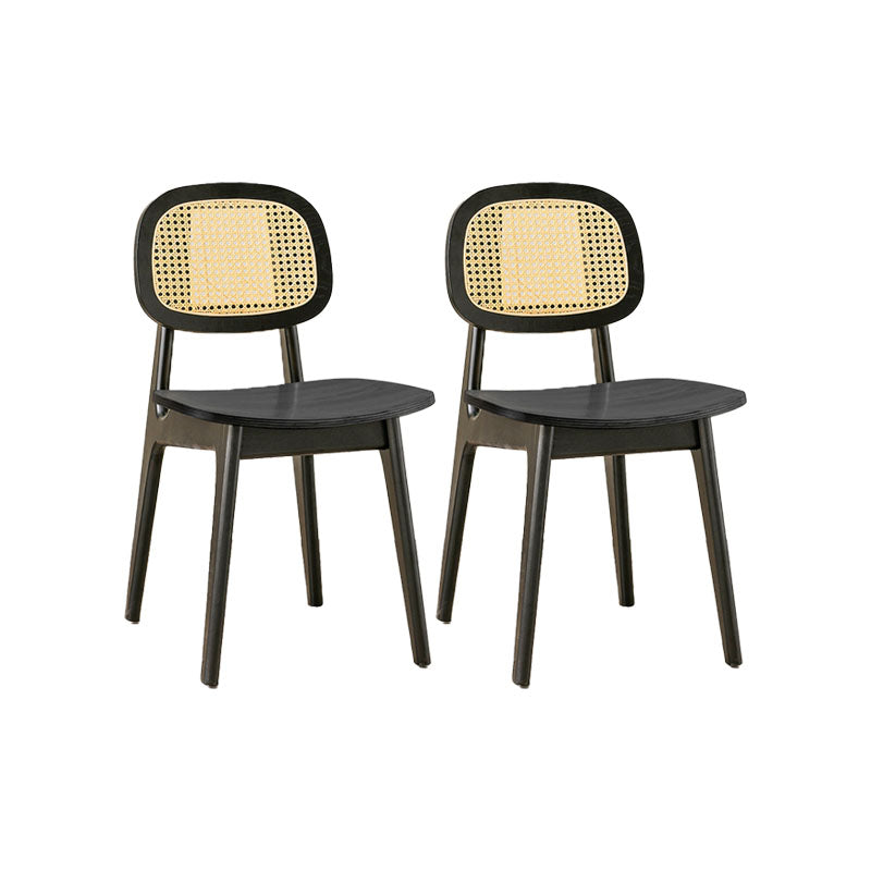 Solid Wood Dining Room Chairs Industrial Style Open Back Side Chair