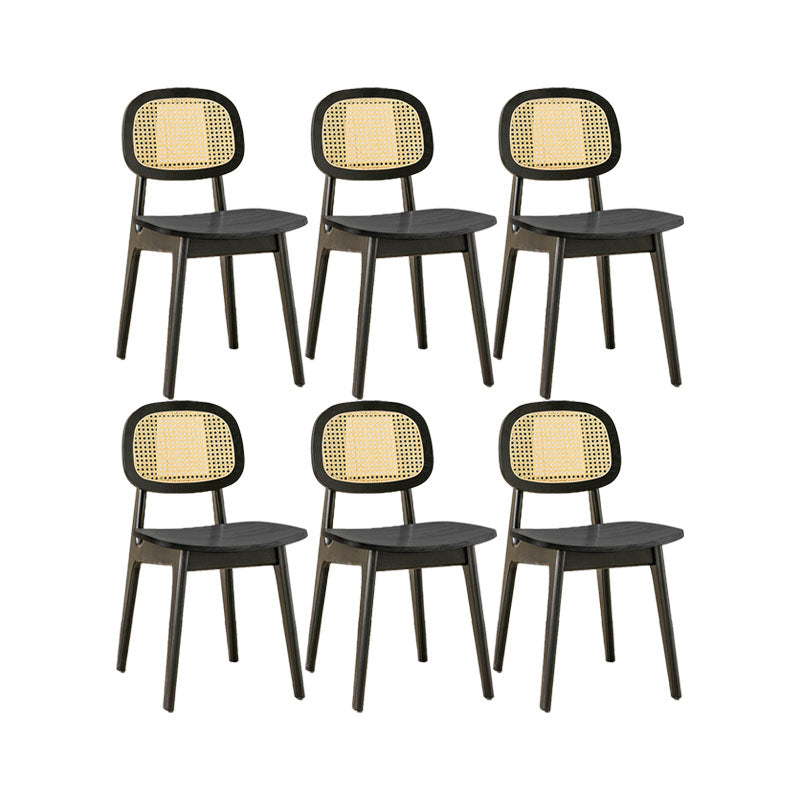 Solid Wood Dining Room Chairs Industrial Style Open Back Side Chair