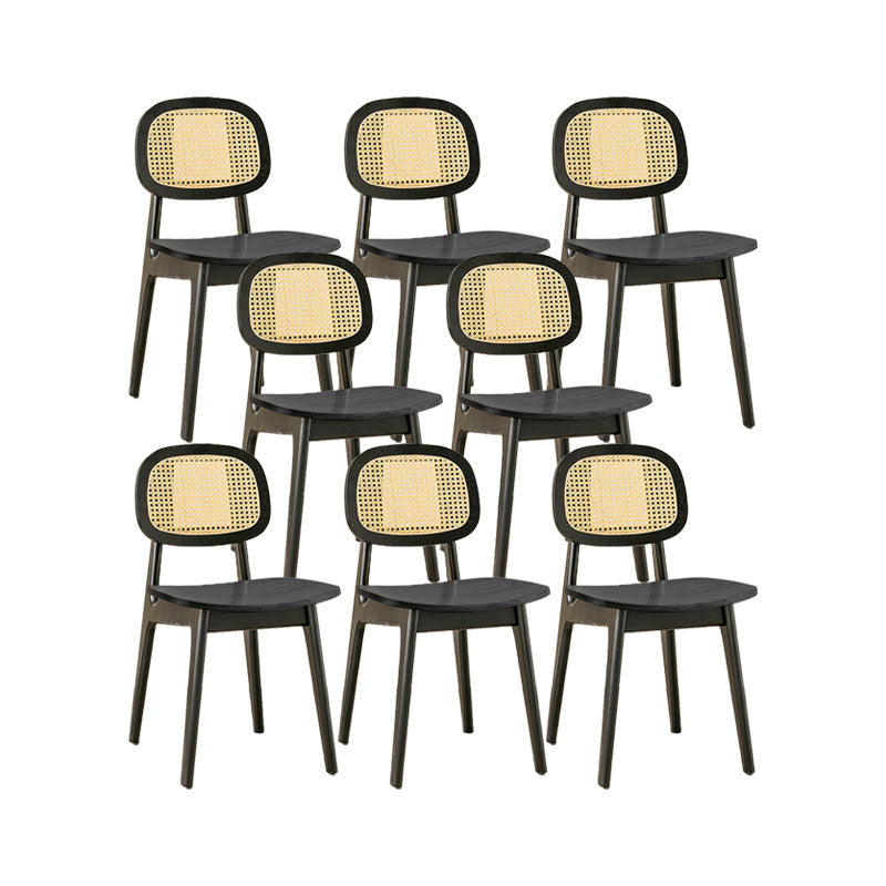 Solid Wood Dining Room Chairs Industrial Style Open Back Side Chair