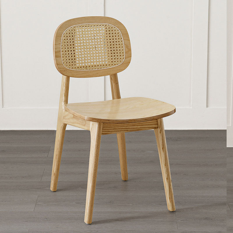 Solid Wood Dining Room Chairs Industrial Style Open Back Side Chair