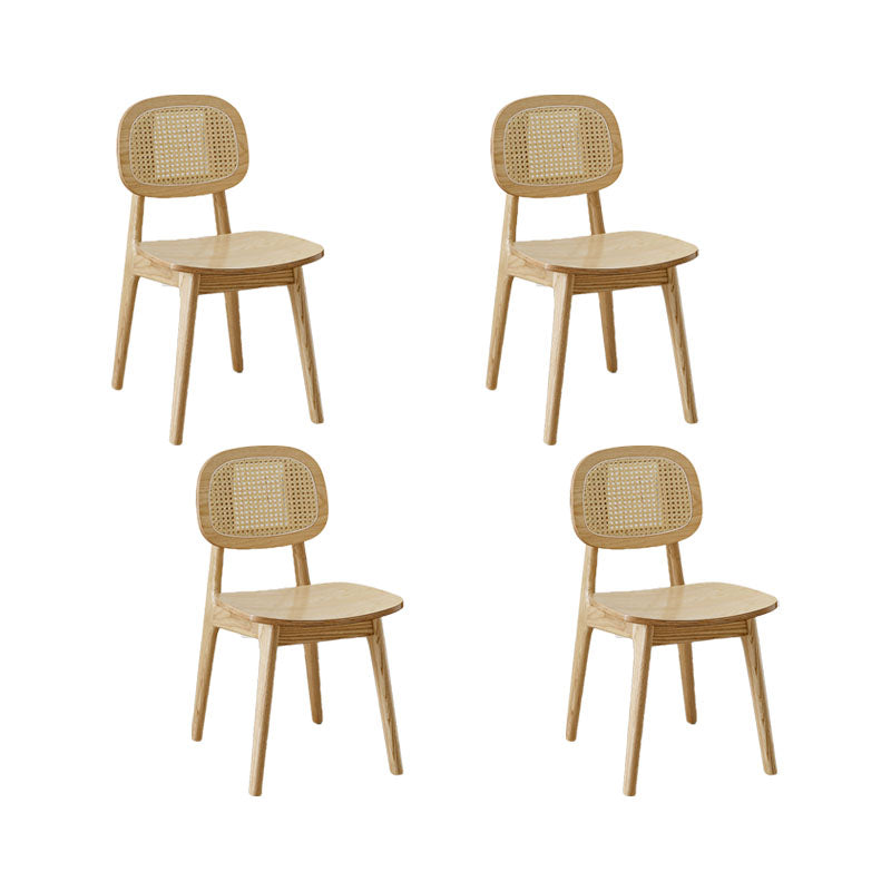 Solid Wood Dining Room Chairs Industrial Style Open Back Side Chair