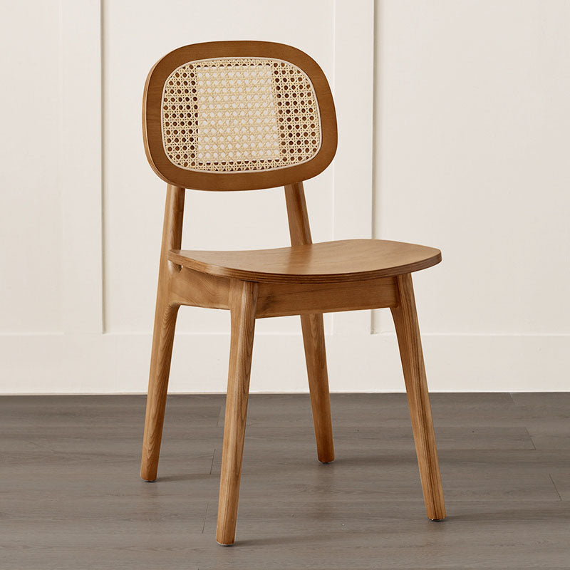 Solid Wood Dining Room Chairs Industrial Style Open Back Side Chair