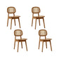 Solid Wood Dining Room Chairs Industrial Style Open Back Side Chair