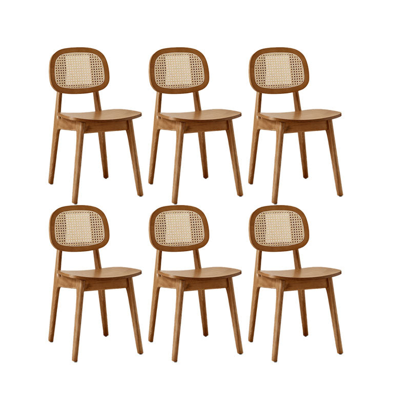 Solid Wood Dining Room Chairs Industrial Style Open Back Side Chair