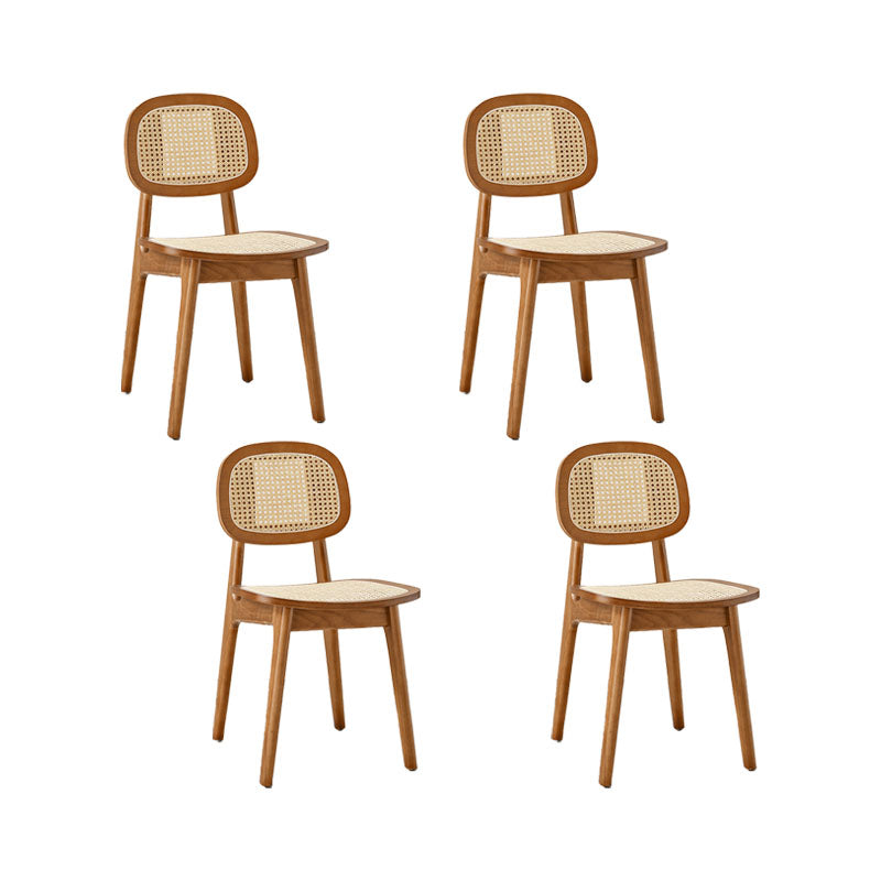 Solid Wood Dining Room Chairs Industrial Style Open Back Side Chair