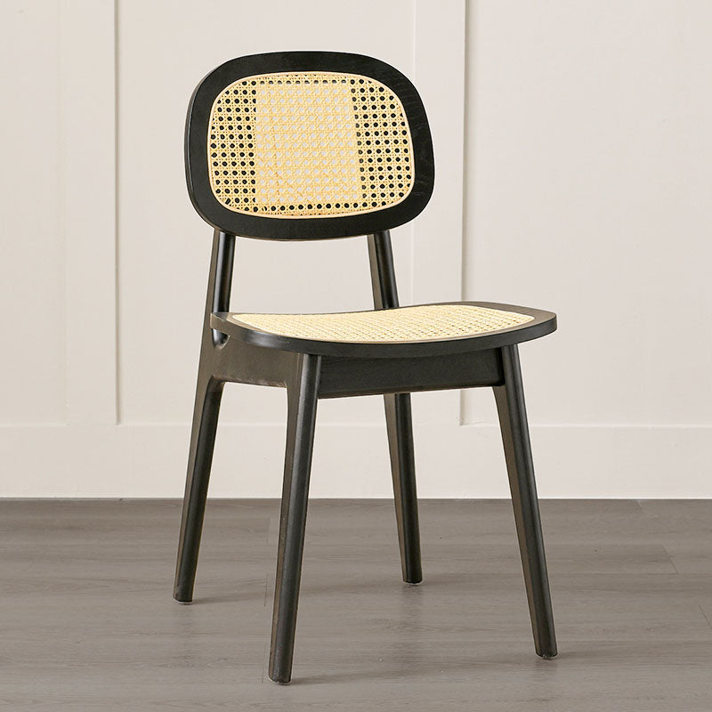 Solid Wood Dining Room Chairs Industrial Style Open Back Side Chair