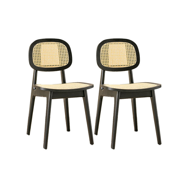 Solid Wood Dining Room Chairs Industrial Style Open Back Side Chair