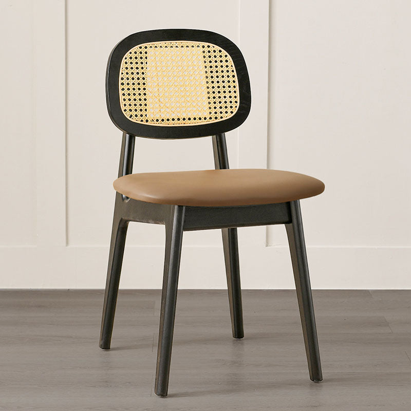 Solid Wood Dining Room Chairs Industrial Style Open Back Side Chair