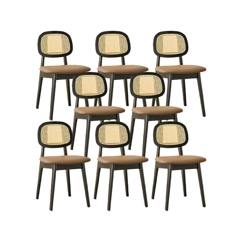 Solid Wood Dining Room Chairs Industrial Style Open Back Side Chair