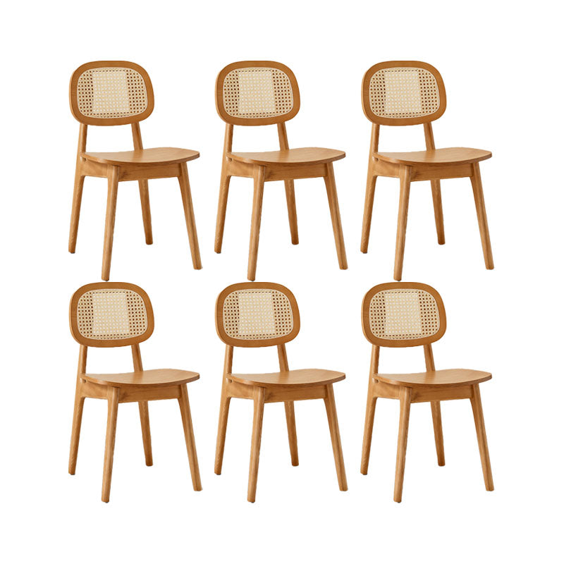 Solid Wood Dining Room Chairs Industrial Style Open Back Side Chair