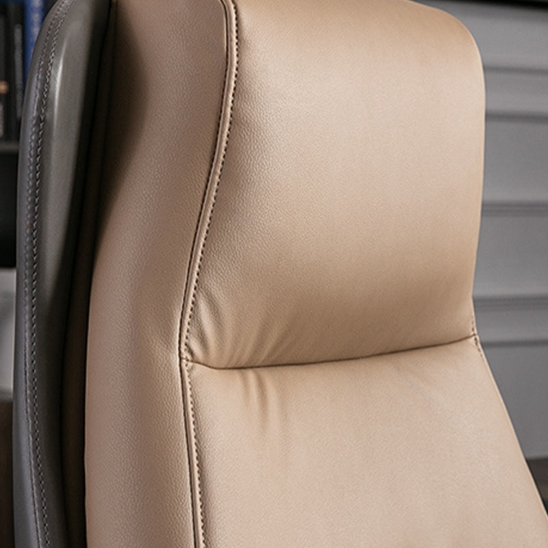 Modern Office Chair Armless Leather No Distressing Ergonomic Desk Chair with Wheels Clearhalo 'furn' 'furn_office_chair' 'Furniture' 'Office Chairs' 'Office Furniture' 'office_chair' 7257168