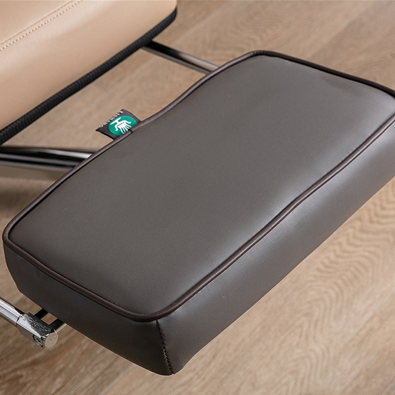 Modern Office Chair Armless Leather No Distressing Ergonomic Desk Chair with Wheels Clearhalo 'furn' 'furn_office_chair' 'Furniture' 'Office Chairs' 'Office Furniture' 'office_chair' 7257171