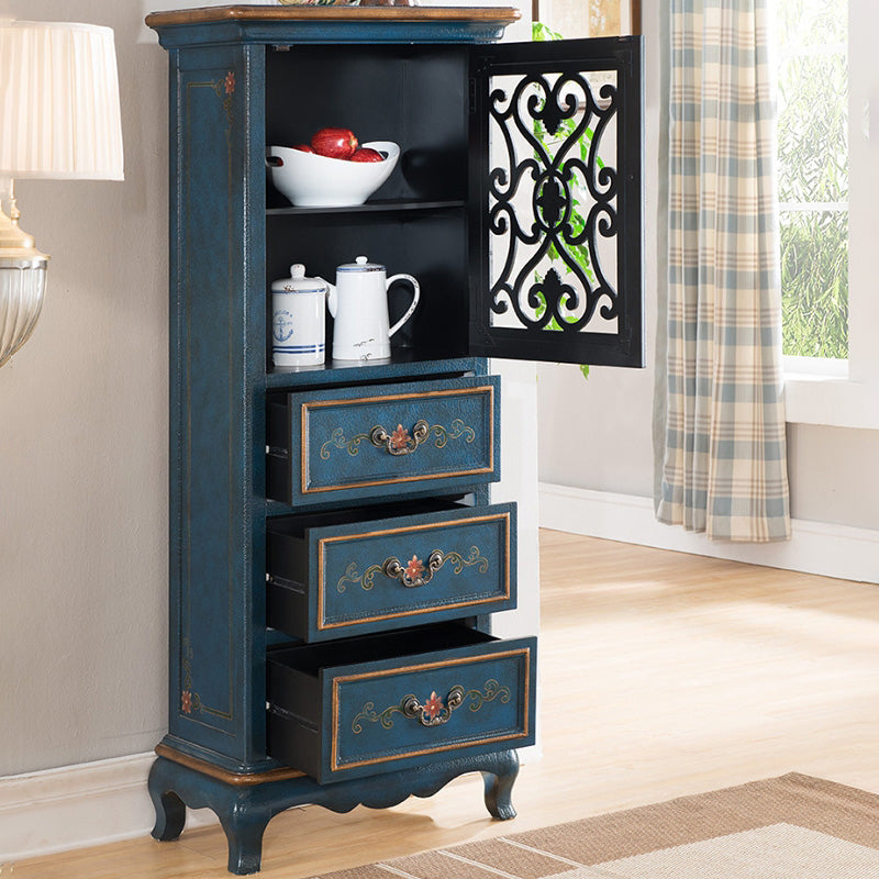 Industrial Cabriole Legs Accent Cabinet Solid Wood Storage Cabinet with Drawer Clearhalo 'Cabinets & Chests' 'cabinets_chests' 'furn' 'furn_cabinets_chests' 'Furniture' 'Living Room Furniture' 7257237