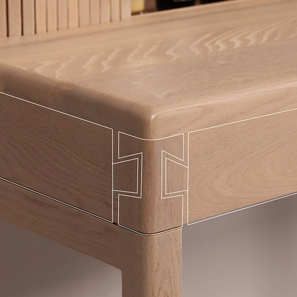 Tavolo da scrivania per vanità tradizionale per la camera da letto tavolo da toeletta in legno massiccio