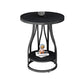 19"W Contemporary Corner Table Round Storage Accent Side Table Black Black 1 Clearhalo 'Coffee & Accent Tables' 'End & Side Tables' 'end_side_tables' 'furn' 'furn_end_side_tables' 'Furniture' 'Living Room Furniture' 7257290
