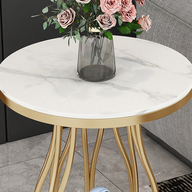 19"W Contemporary Corner Table Round Storage Accent Side Table Clearhalo 'Coffee & Accent Tables' 'End & Side Tables' 'end_side_tables' 'furn' 'furn_end_side_tables' 'Furniture' 'Living Room Furniture' 7257299
