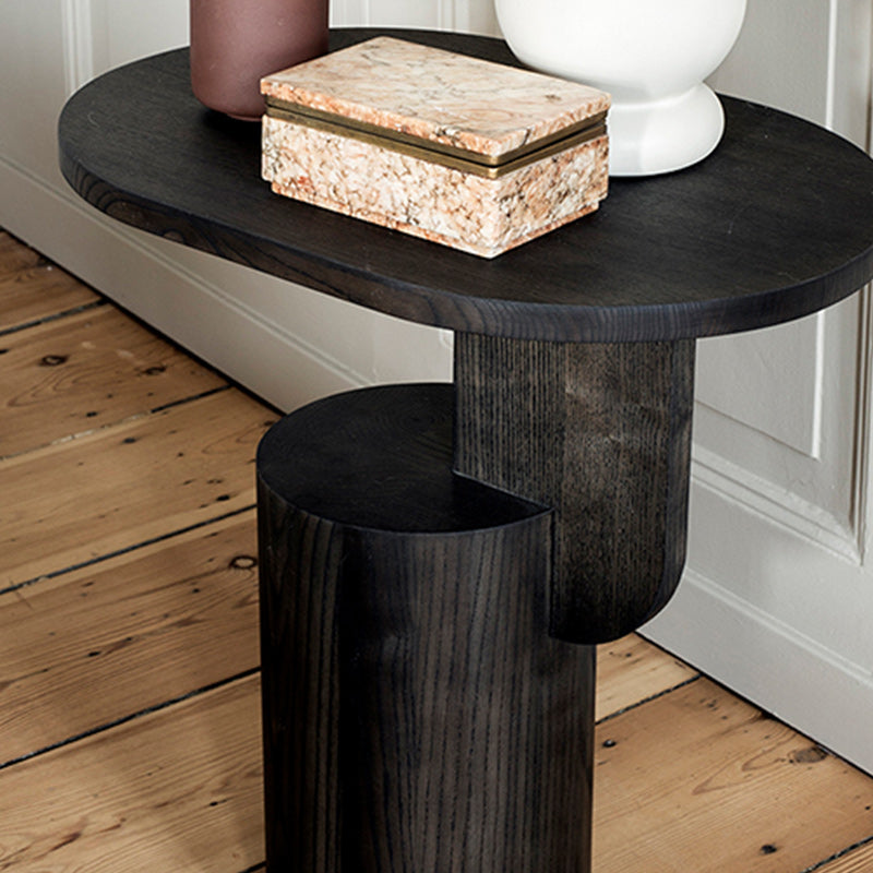 11" Wide Contemporary Corner Table Oval Storage Accent Side Table Clearhalo 'Coffee & Accent Tables' 'End & Side Tables' 'end_side_tables' 'furn' 'furn_end_side_tables' 'Furniture' 'Living Room Furniture' 7257322