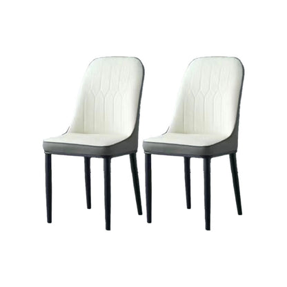 PU lederen eetstoelen industriële Parsons stoel met metalen benen