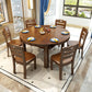 Dining Room Extendable Dinner Table Rubberwood 4 Legs Dining Table