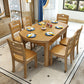 Dining Room Extendable Dinner Table Rubberwood 4 Legs Dining Table