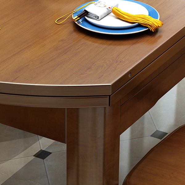 Dining Room Extendable Dinner Table Rubberwood 4 Legs Dining Table