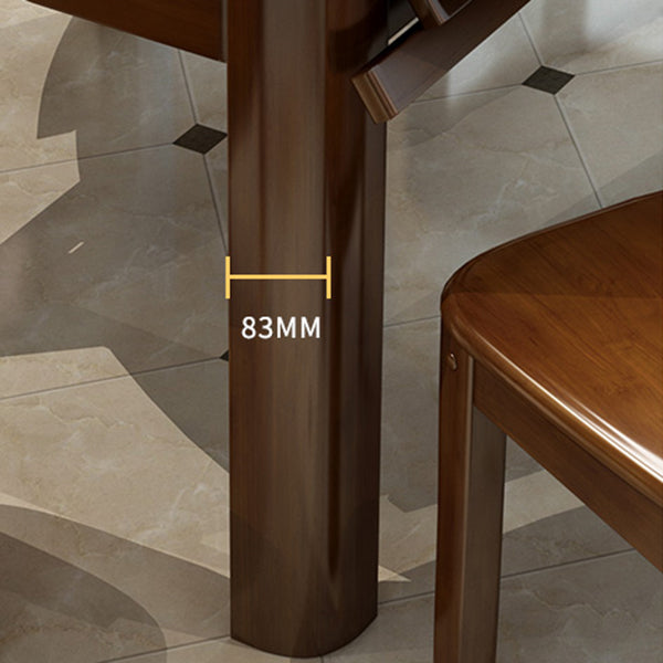 Dining Room Extendable Dinner Table Rubberwood 4 Legs Dining Table