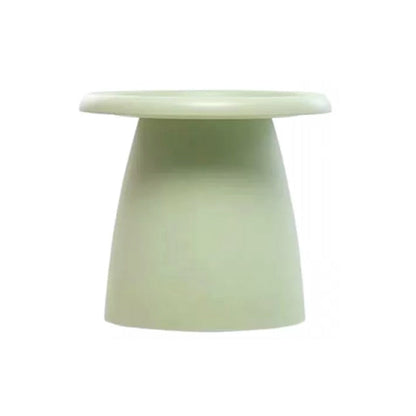 Glam Corner Table Plastic Round Pedestal Side End Snack Table 19"L x 19"W x 18"H Green 1 Clearhalo 'Coffee & Accent Tables' 'End & Side Tables' 'end_side_tables' 'furn' 'furn_end_side_tables' 'Furniture' 'Living Room Furniture' 7257480