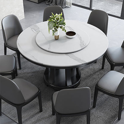 Rubberwood massief houten eettafel op voetstuk Converteerbare eettafel