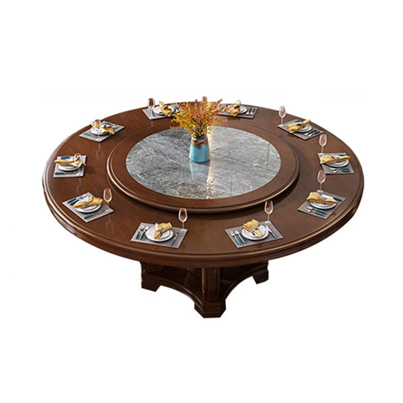 Voetstuk Eettafel Massief Houten Converteerbare Tafel voor Eetkamer